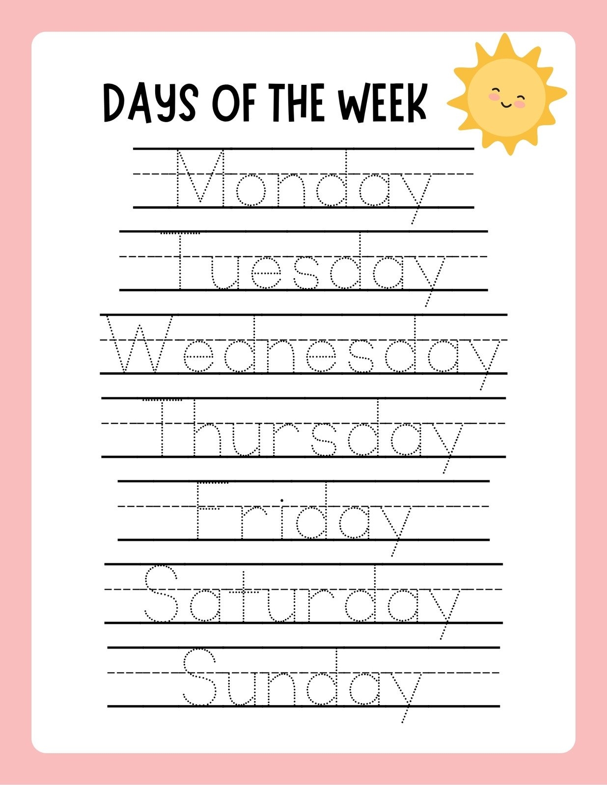 Free Custom Printable Handwriting Worksheet Templates Canva Free Printable Uppercase Alphabet Letters Tracing Worksheet