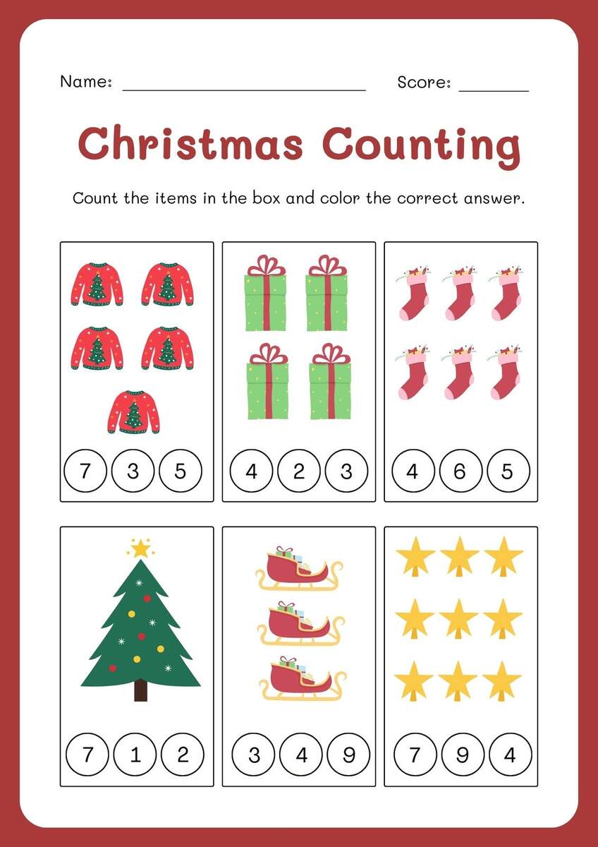 Free Editable Christmas Worksheet Templates Canva