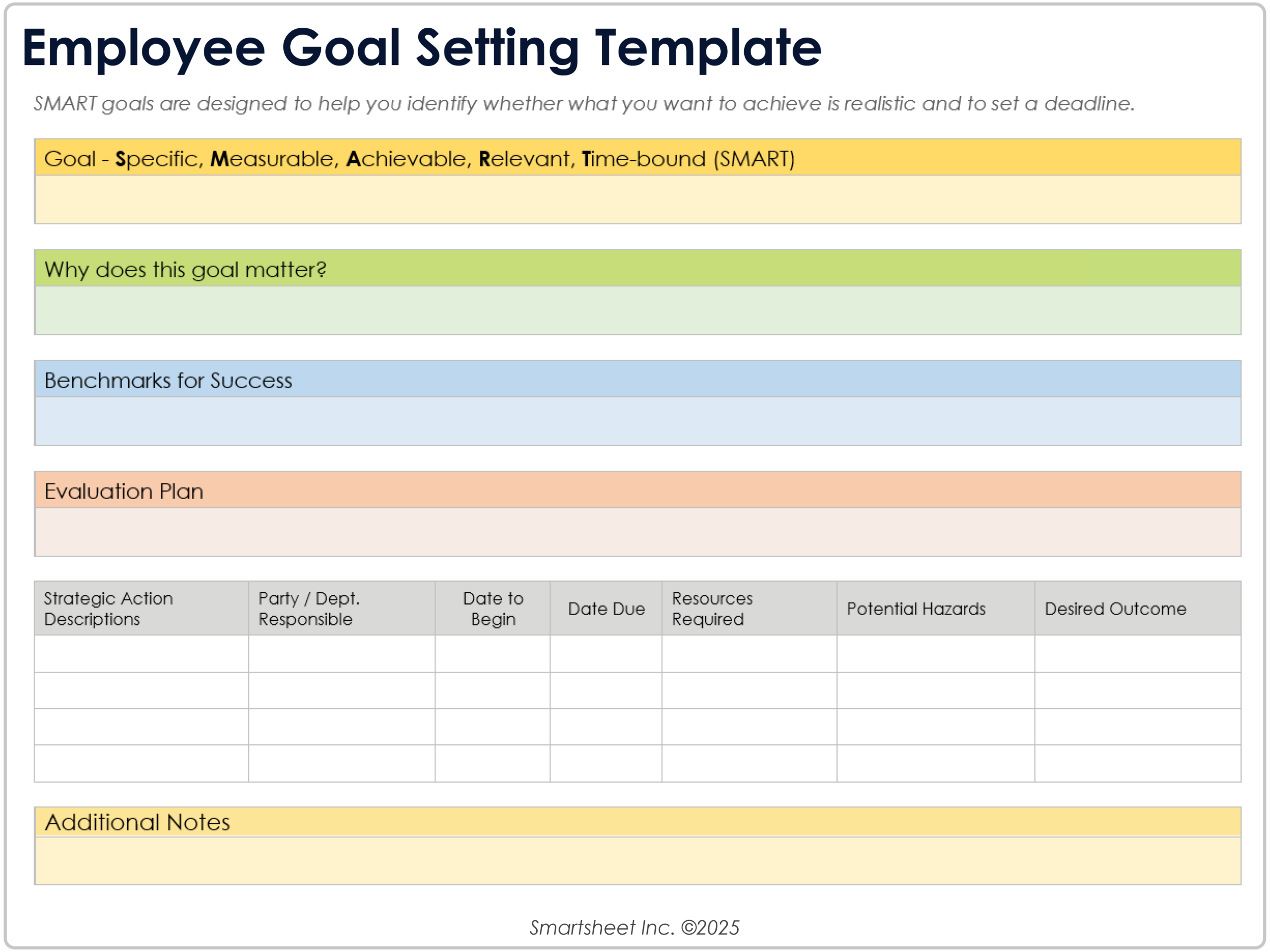 Free Goal Setting And Tracking Templates