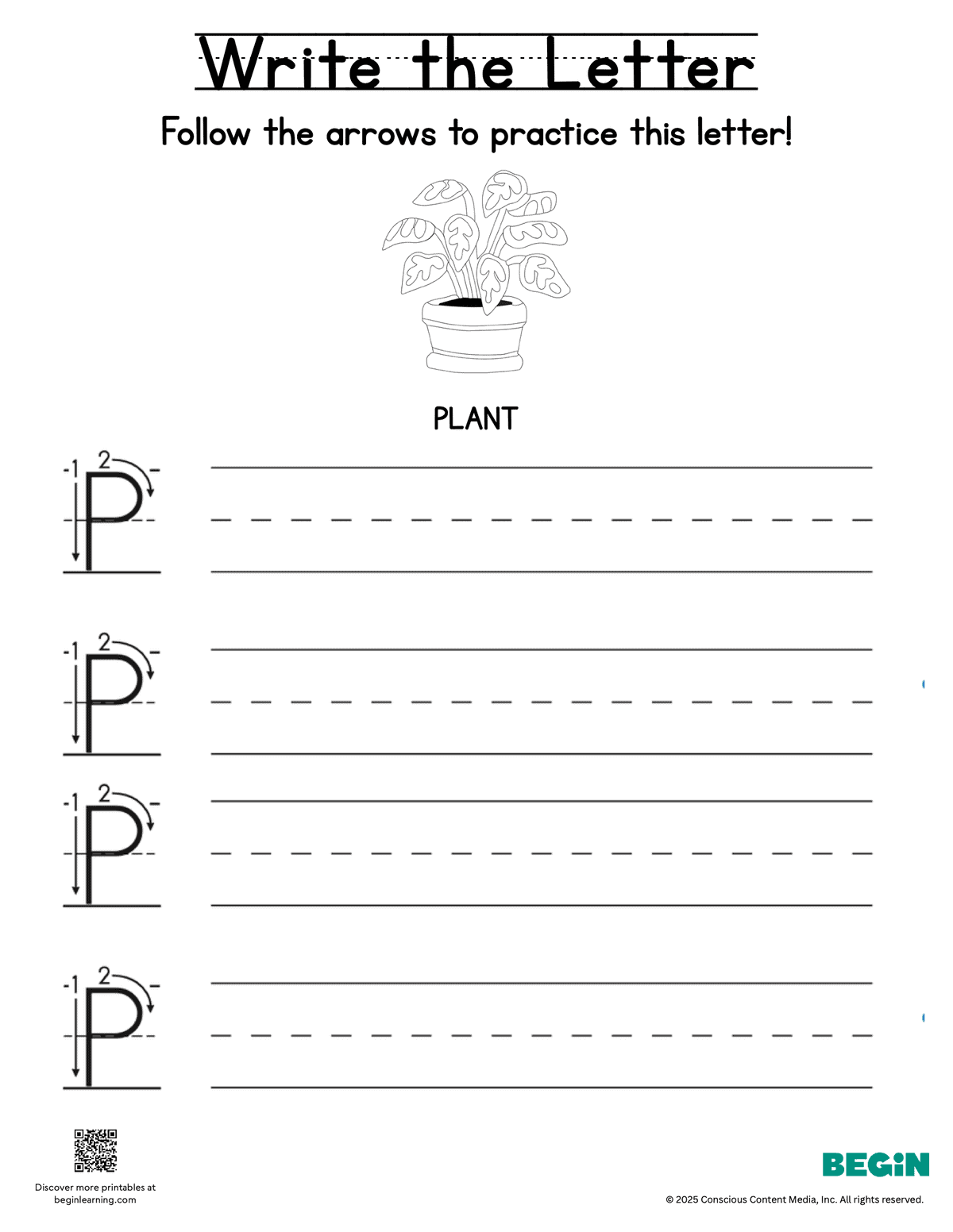 Free Letter P Printing Writing Worksheets Begin Learning