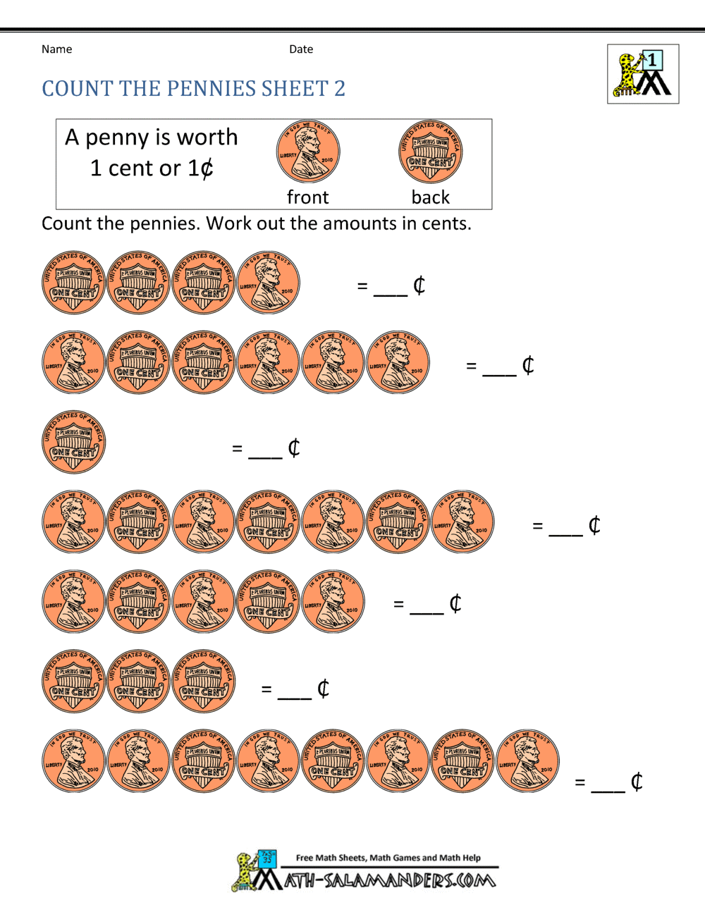 Counting Money Worksheets Money Math Free Printables Lettering SVG Files Tools Apps