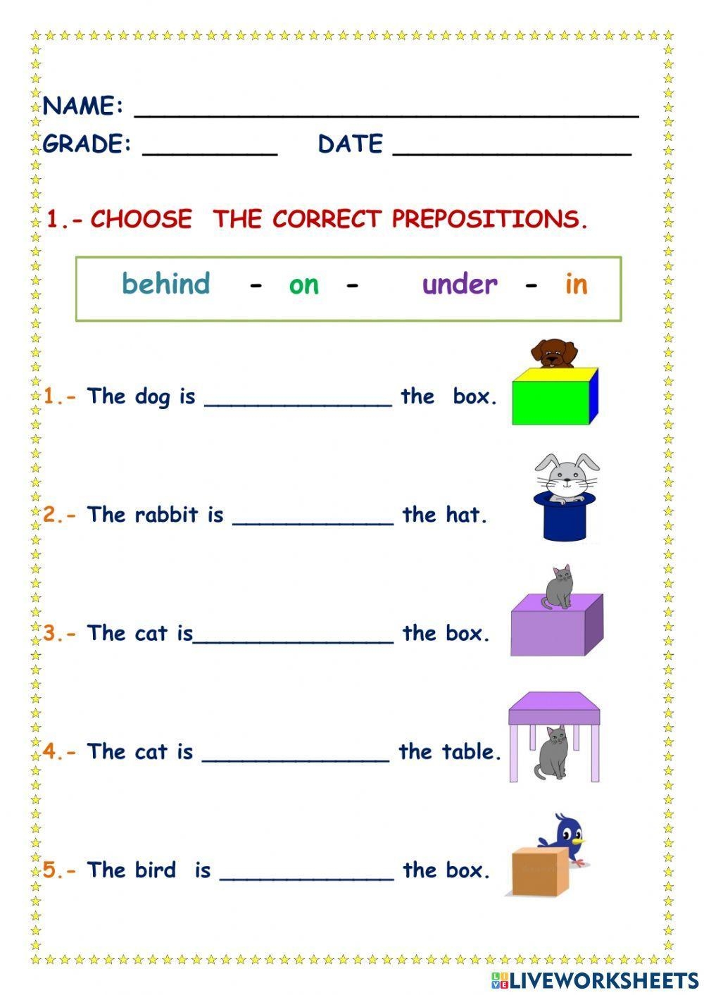 Free Preposition Worksheet For Grade 2 Download Free Preposition Worksheet For Grade 2 Png Images Free Worksheets On Clipart Library