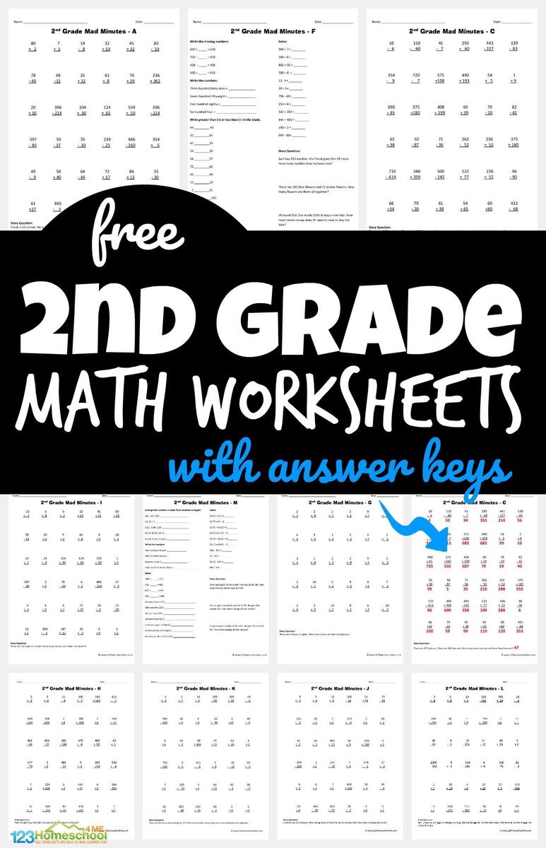 FREE Printable 2nd Grade Math Minutes Worksheets Pdf Page 3 Free Printable Customizable Math Worksheets Canva