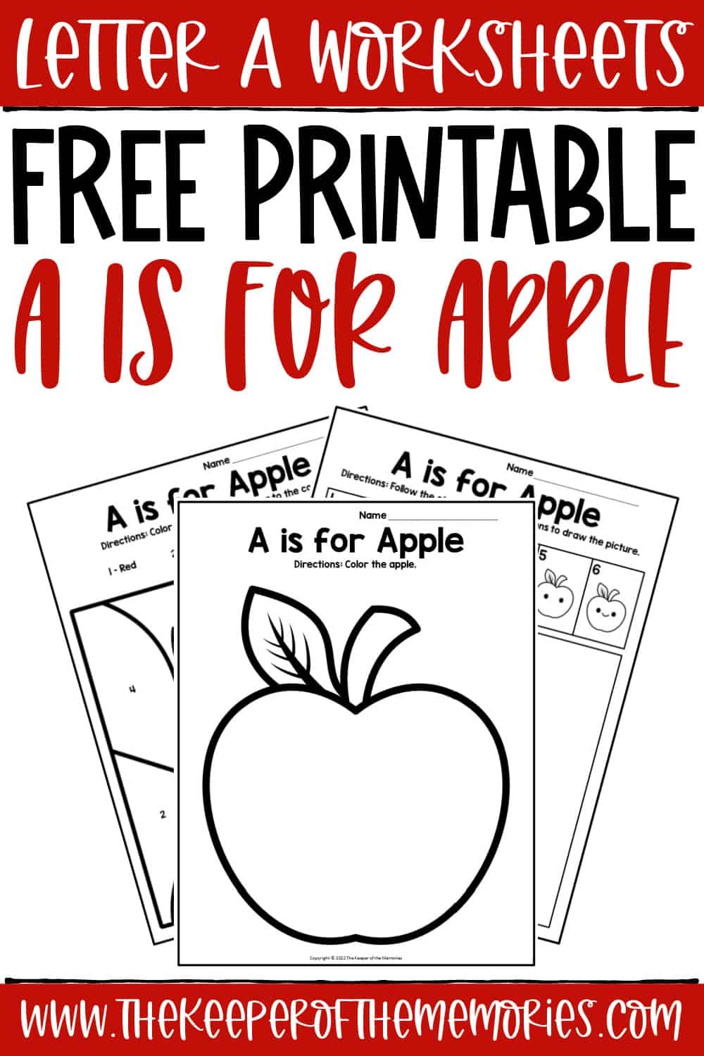 Letter A Coloring Worksheet Free Printable Digital PDF