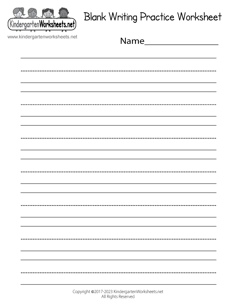 Free Printable Blank Writing Practice Worksheet Kindergarten Lined Paper Free Google Docs Template Gdoc Io