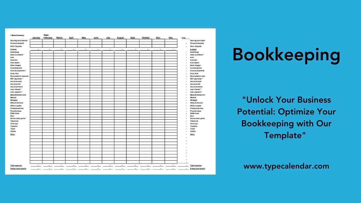 Free Printable Bookkeeping Templates Excel PDF Word Free Printable Bookkeeping Templates Excel PDF Word