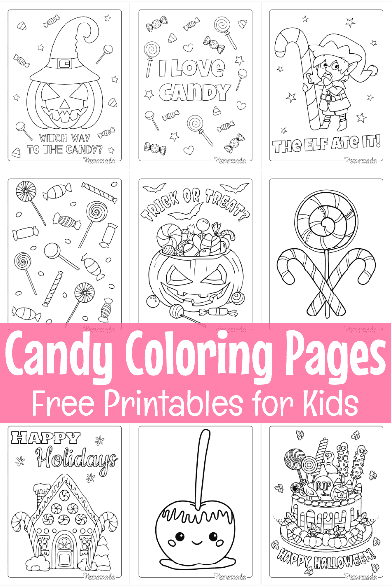 48 Candy Coloring Pages PDF Printables Smooth Draw
