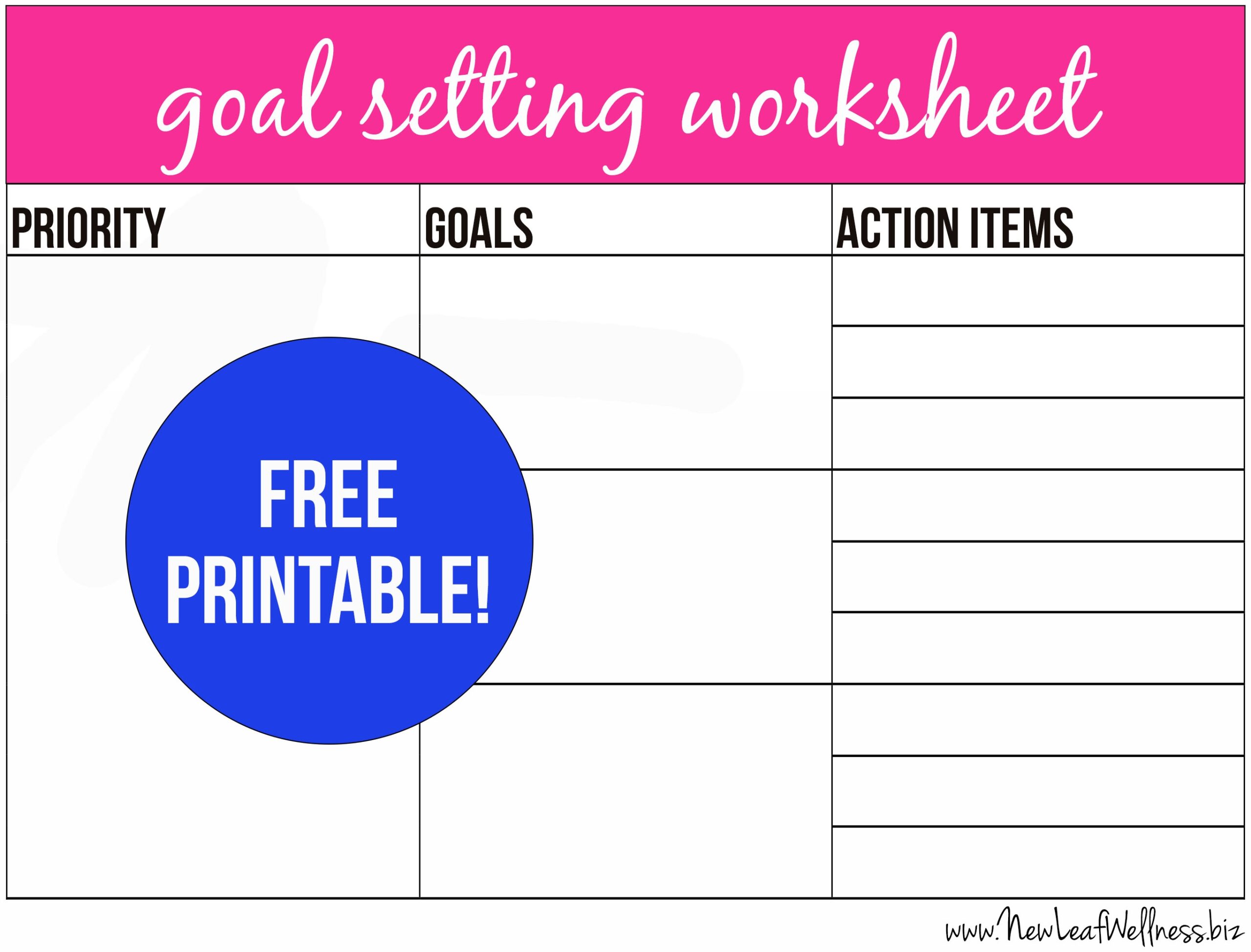 Free Printable Goal Setting Worksheet And Instructions The Family Freezer Free Goal Setting Worksheets For Success Skip To My Lou