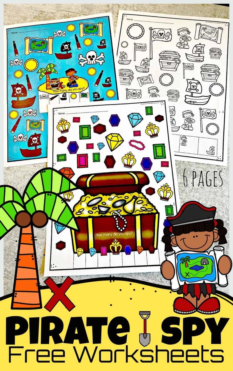 FREE Printable I Spy Pirate Treasure Hunt Game FREE Printable I Spy Pirate Treasure Hunt Game