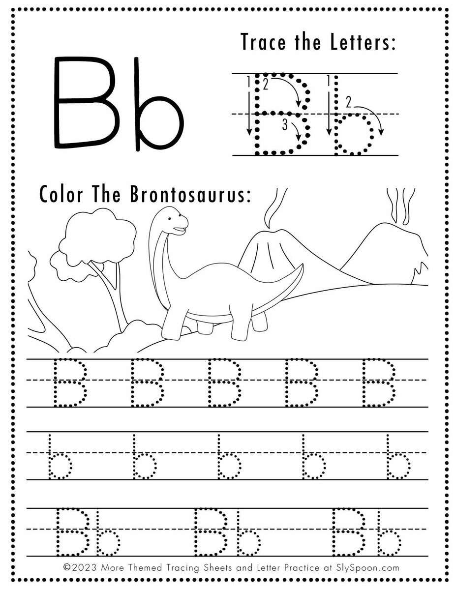 Free Printable Letter B Worksheets Sly Spoon Letter B Free Worksheets TeachersMag