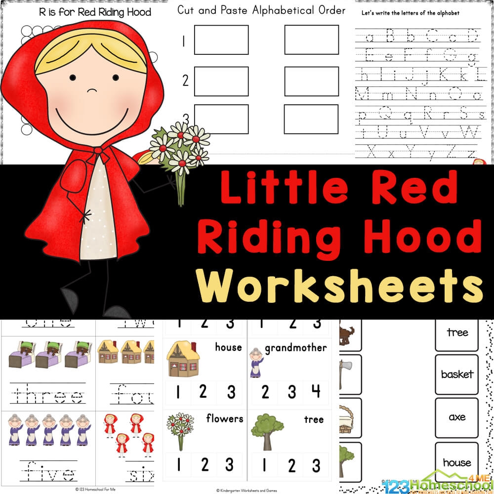 FREE Printable Little Red Riding Hood Worksheets Red Riding Hood Fairy Tale Activities United Teaching