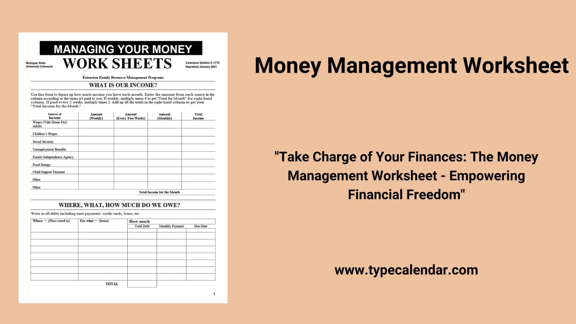 Free Printable Money Management Worksheet Templates PDF Word Kids Money Management PDF Printable Financial Report Money Worksheet PDF Kid Money Skills Financial Independence Financial Literacy Etsy