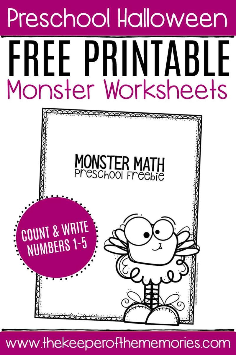 Free Printable Monster Counting Halloween Preschool Worksheets Build Your Own Monster Free Printable Coloring Page For Kids