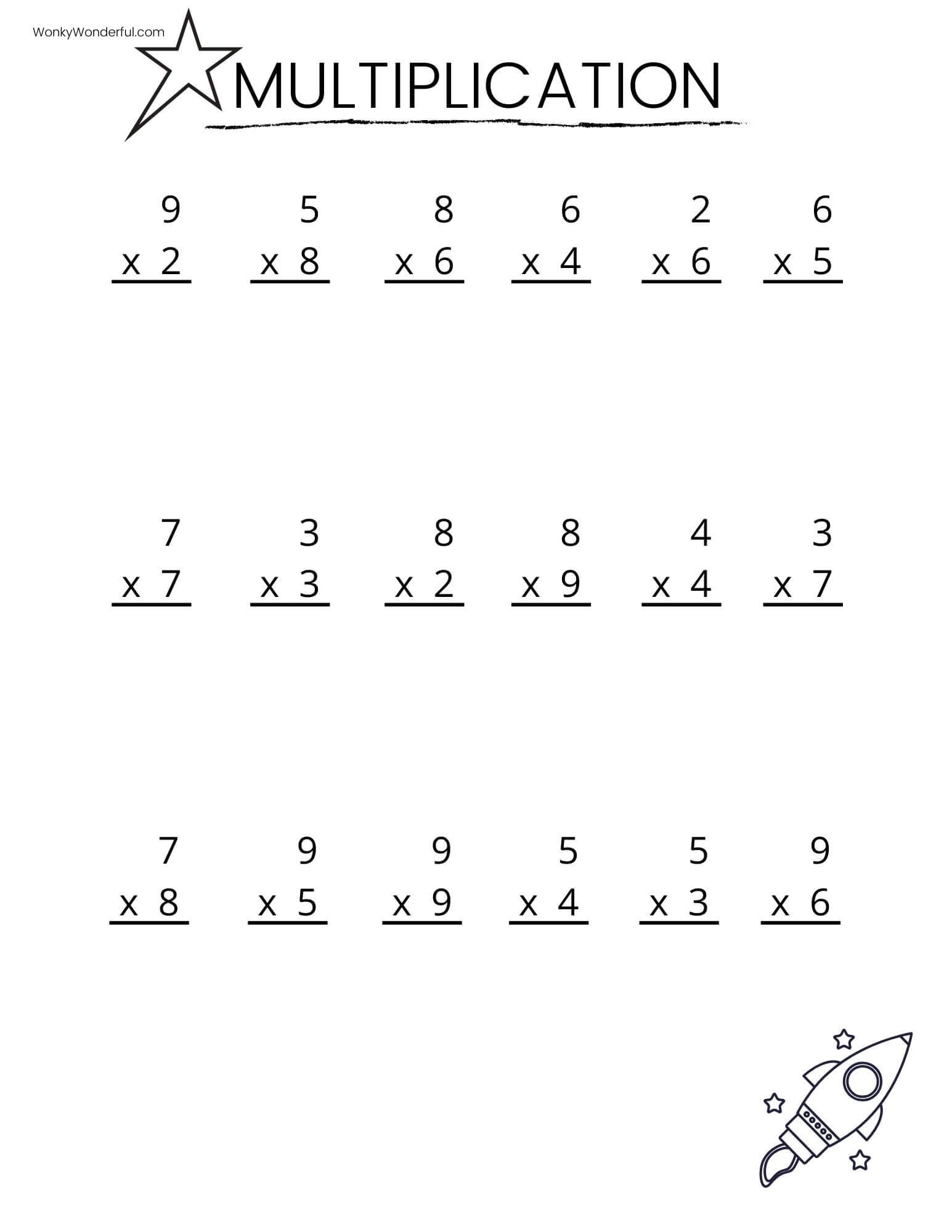 Math Multiplication Worksheets 4th Grade