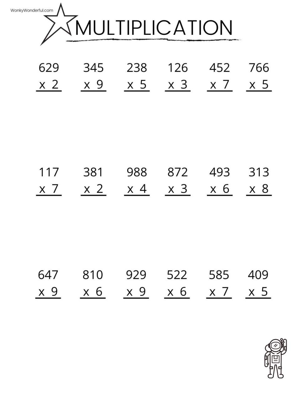 FREE PRINTABLE MULTIPLICATION WORKSHEETS WonkyWonderful Worksheets Library FREE PRINTABLE MULTIPLICATION WORKSHEETS WonkyWonderful Worksheets Library