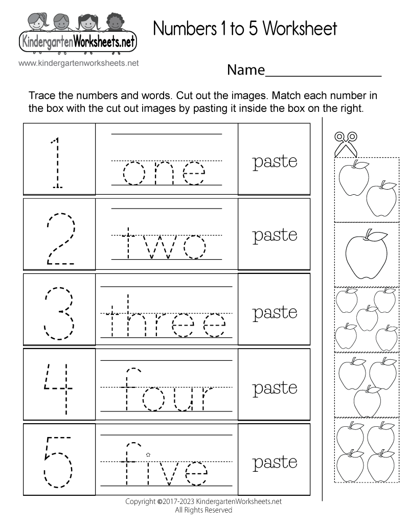 Free Christmas Math Numbers Worksheet 1 To 5 Worksheets4Free