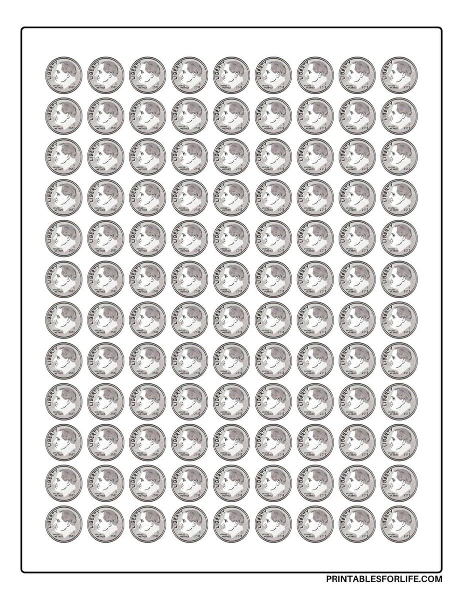 FREE Printable US Coins Play Money PDF