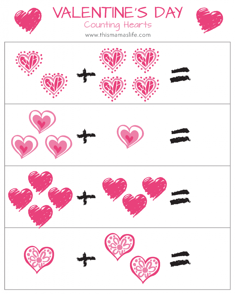Free Printable Valentine S Day Counting Hearts Match Up Word Practice This Mama S Life Free Printable Valentine S Day Counting Hearts Match Up Word Practice This Mama S Life
