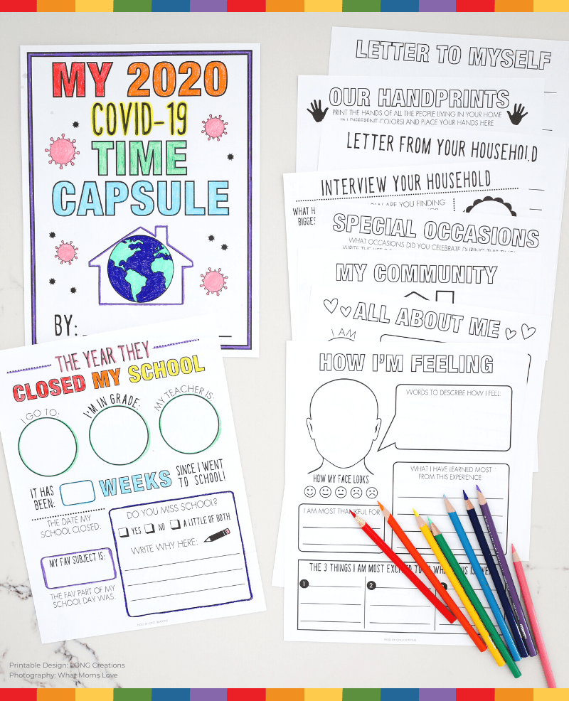 FREE Quarantine Time Capsule Printable For Kids A COVID 19 Pandemic Activity