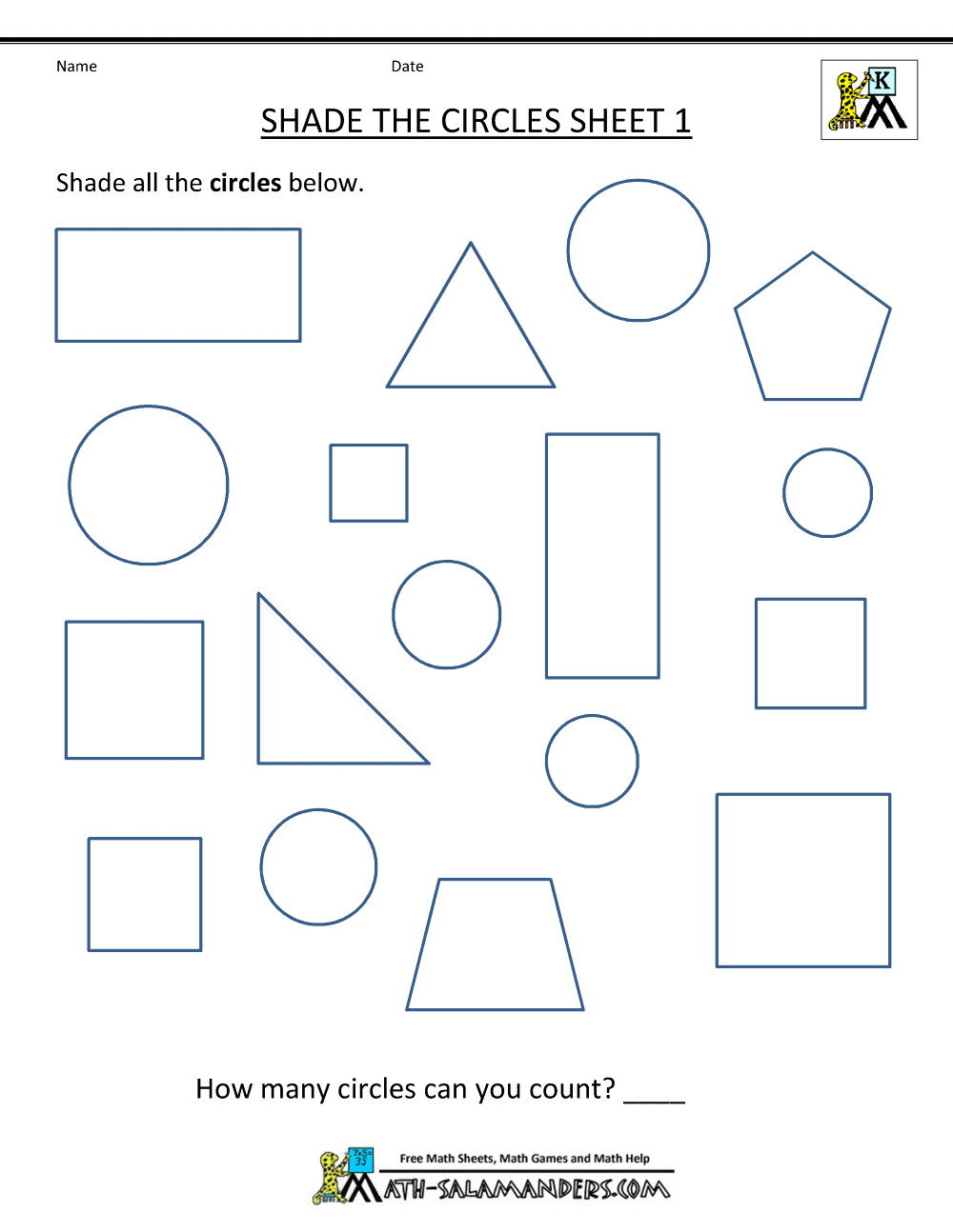Free Shape Worksheets Kindergarten Free Printable 2d Shapes For Kids PDF For Preschool Child