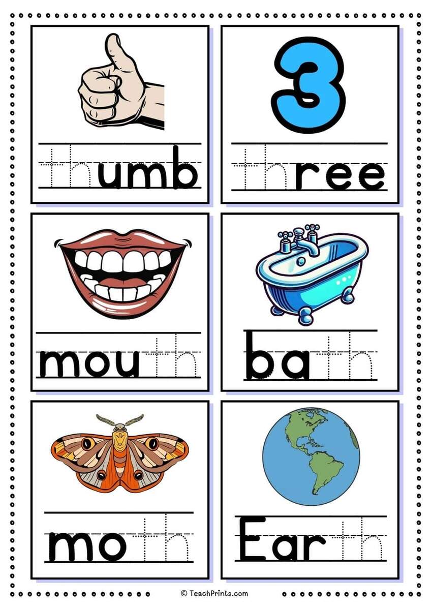 Free Th Worksheets Teach Prints