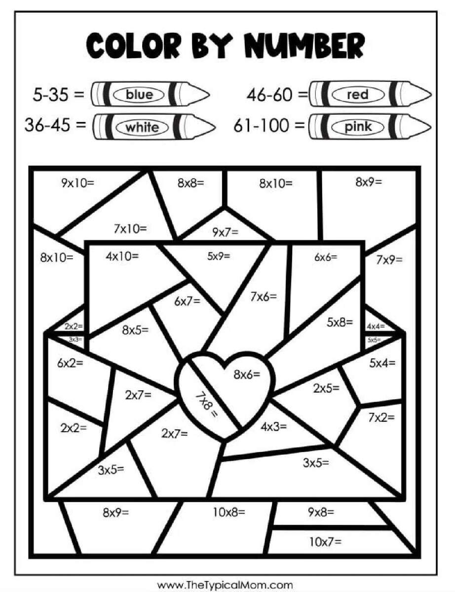 FREE Valentines Day Math Worksheets For Kindergarten