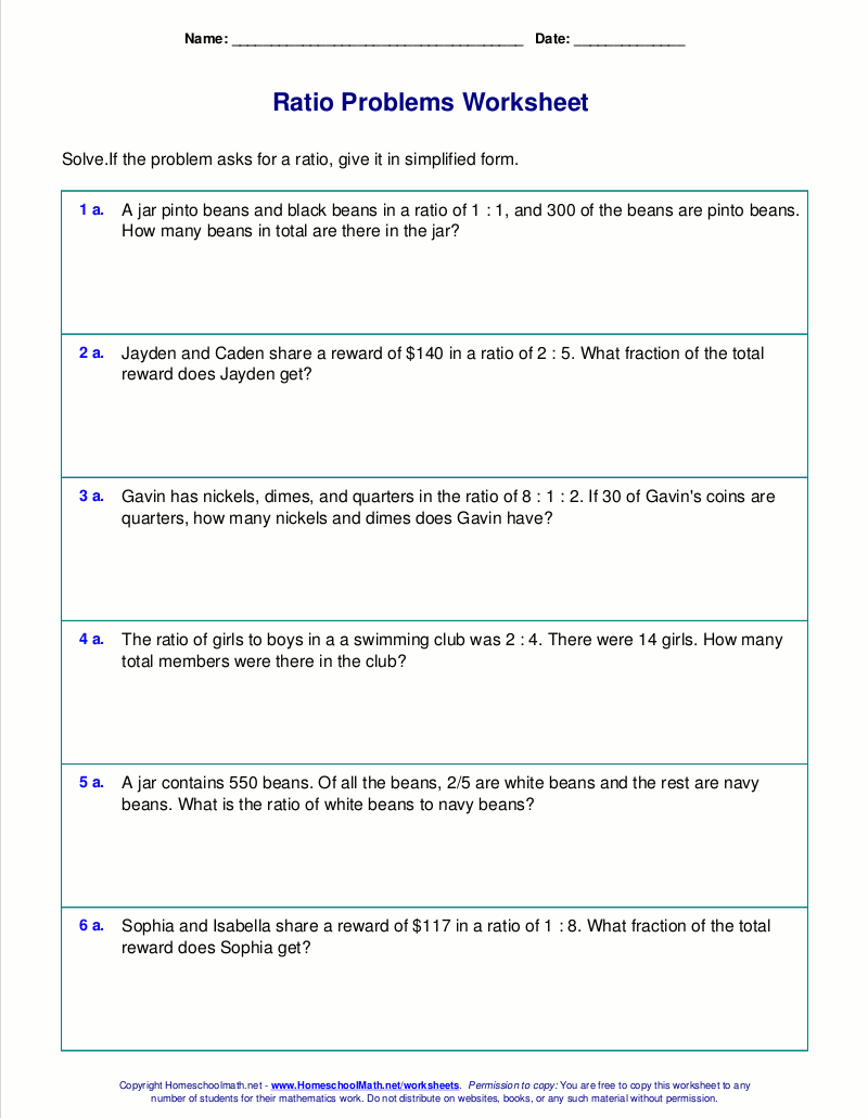 Simplifying Ratios Worksheet Fun And Engaging 6th Grade PDF Worksheets Cazoom Math
