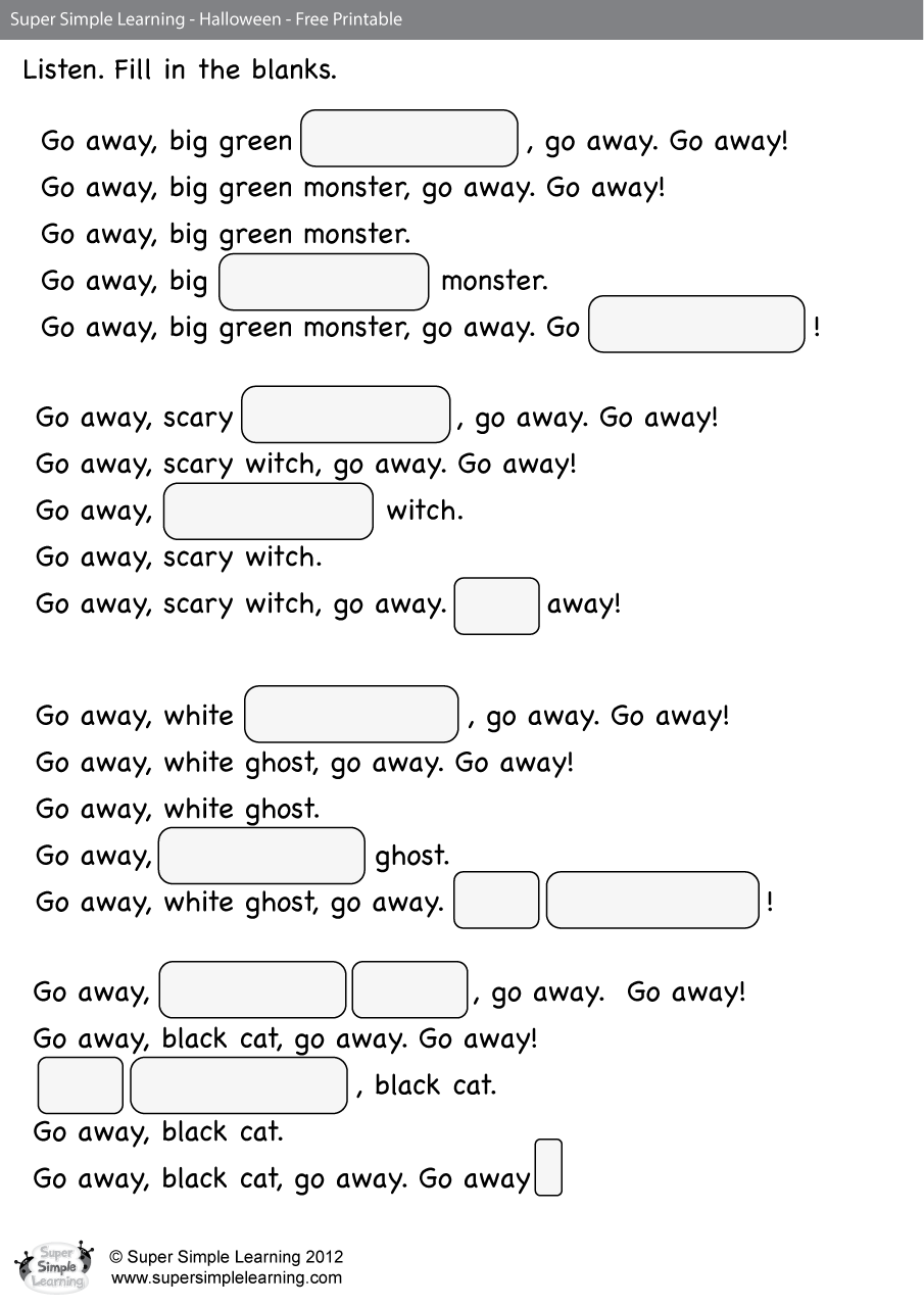 Go Away Worksheet Fill In The Blanks Super Simple Go Away Worksheet Fill In The Blanks Super Simple
