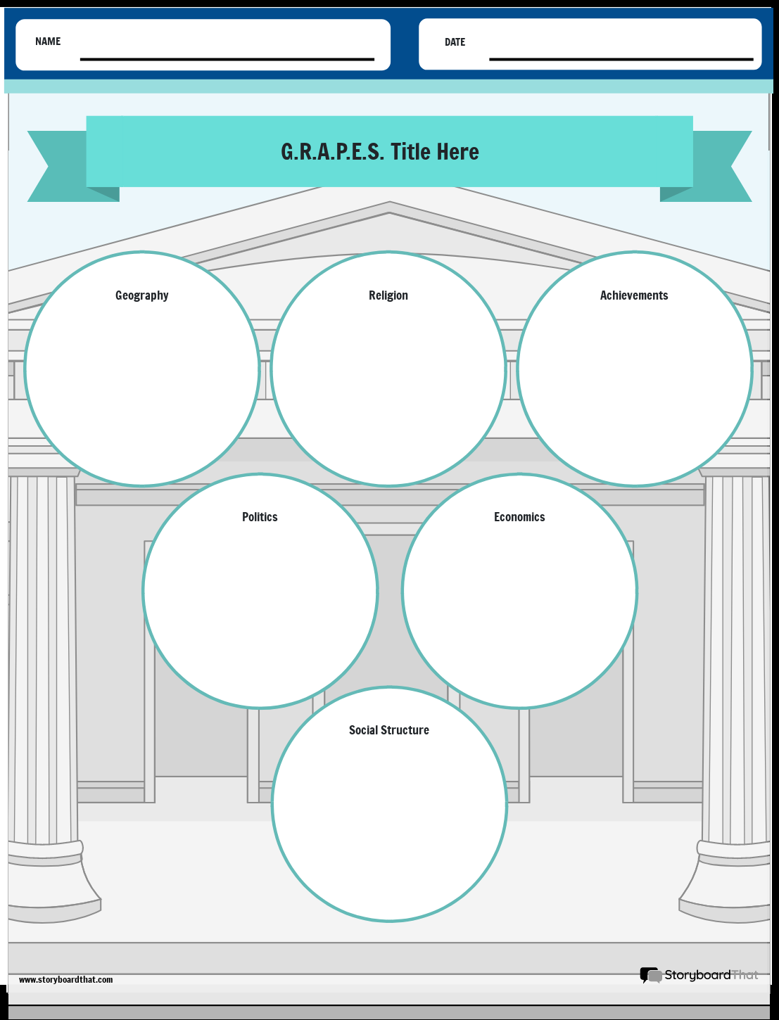 GRAPES Worksheets Create Customize With Storyboard That