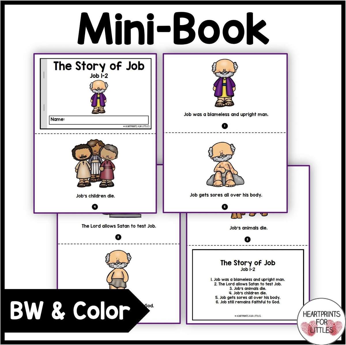 Job Bible Story Sequencing Activities Digital Download Etsy Job Bible Lessons For Kids Trueway Kids