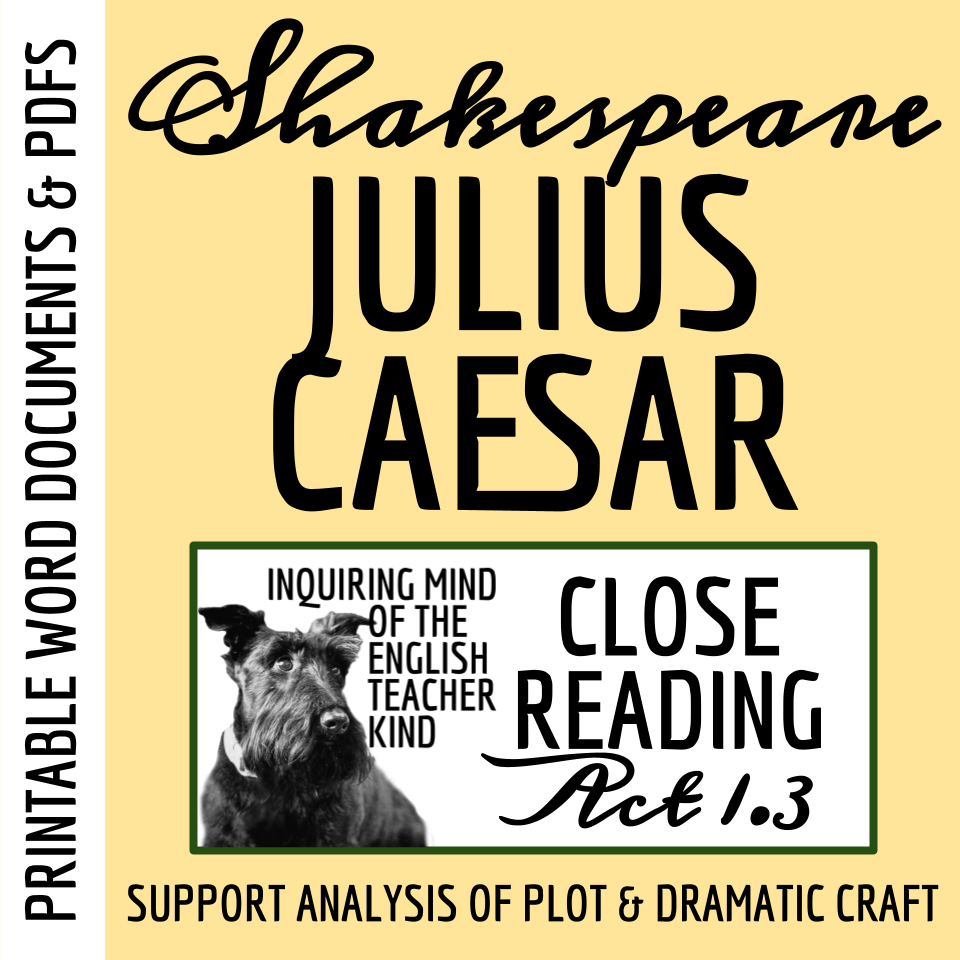 Julius Caesar Act 1 Scene 3 Close Reading Analysis Worksheet And Answer Key Made By Teachers
