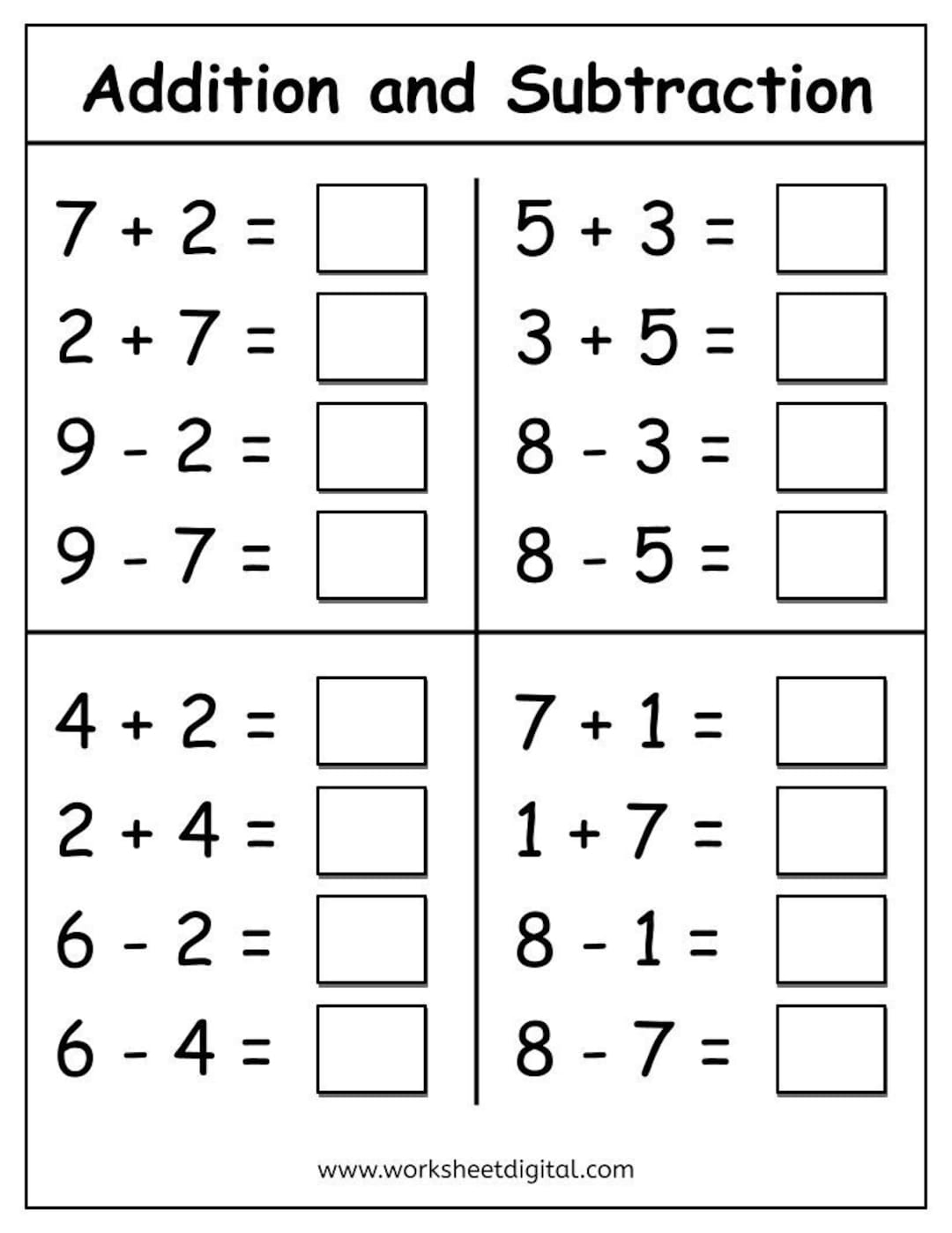 Christmas Addition Worksheet Free Printable Digital PDF