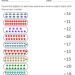 Kindergarten Count And Match Worksheets 11 20 Printable Numbers 11 20 Activity Made By Teachers