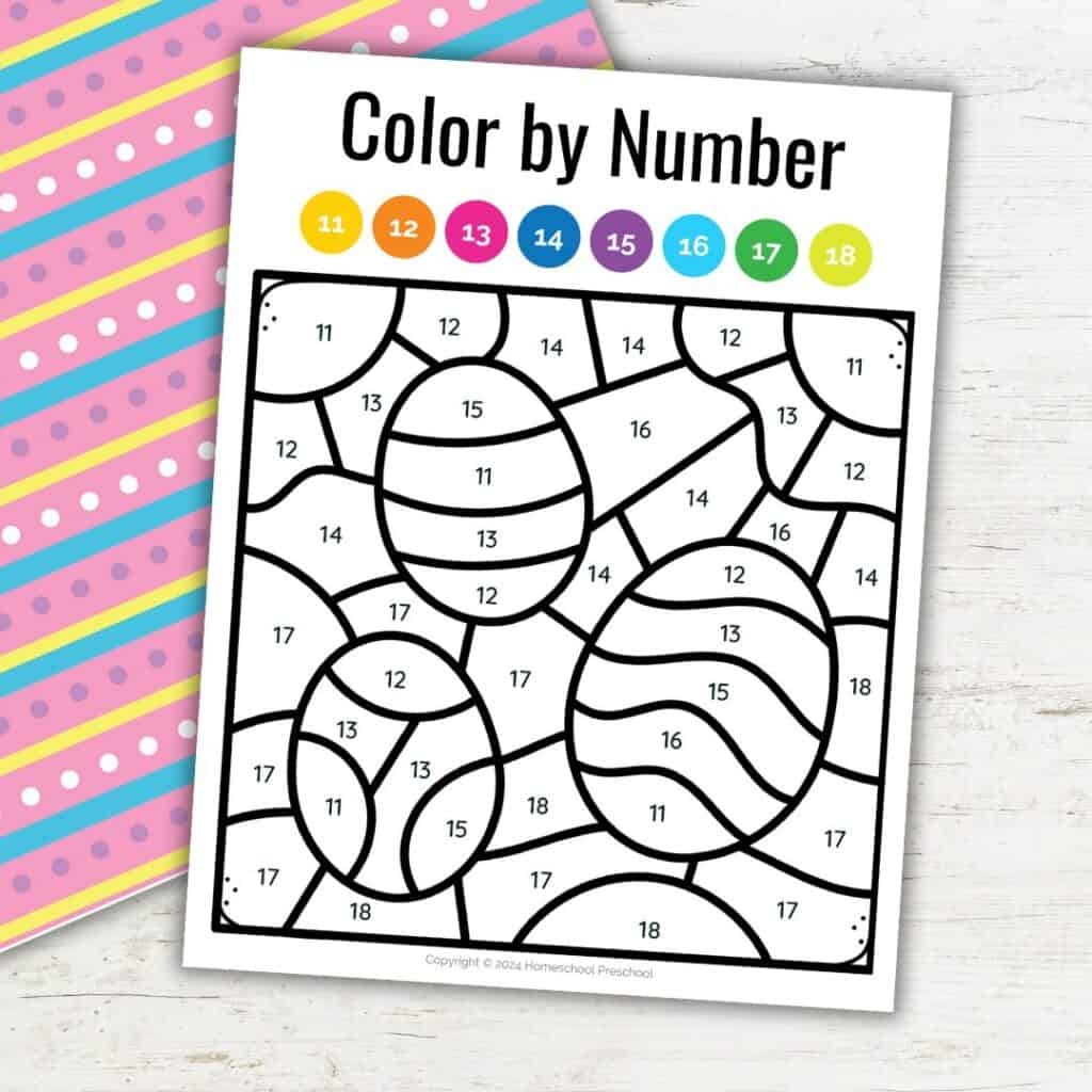 Kindergarten Easter Color By Number Printable Fun Kindergarten Easter Color By Number Printable Fun