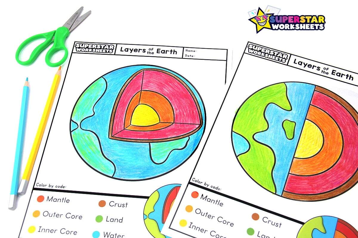 Layers Of The Earth Worksheets Superstar Worksheets
