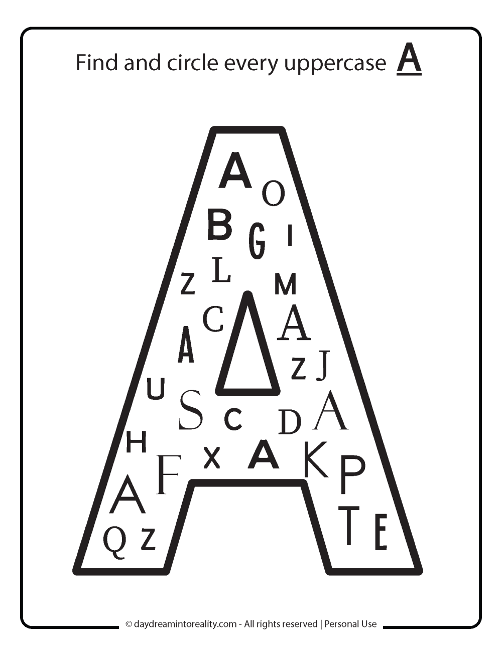 Letter A Worksheets 50 Free PDF Printables Daydream Into Reality Letter A Worksheets 50 Free PDF Printables Daydream Into Reality