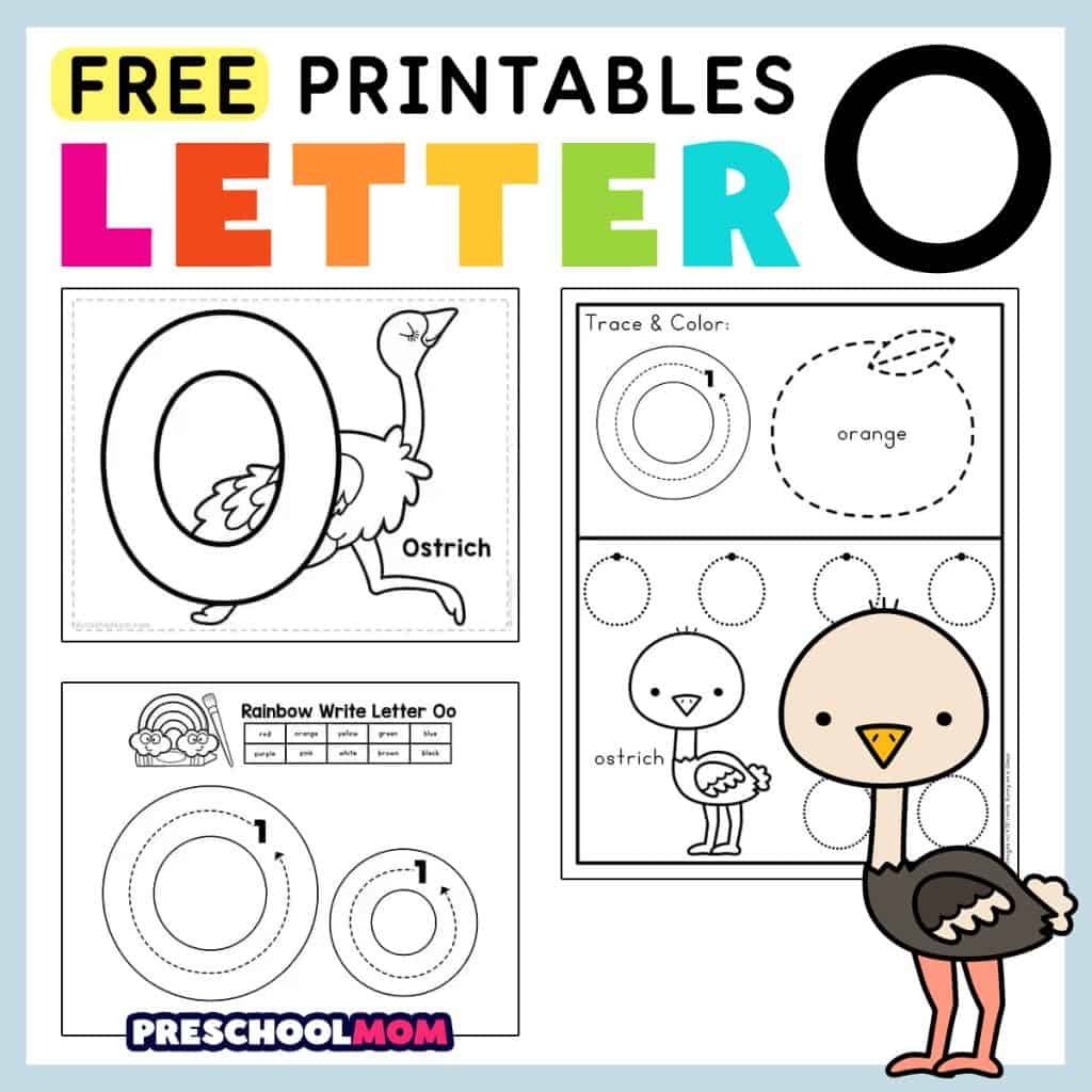 Letter O Mini Coloring Book Free Printable PDF Ezpzphonics