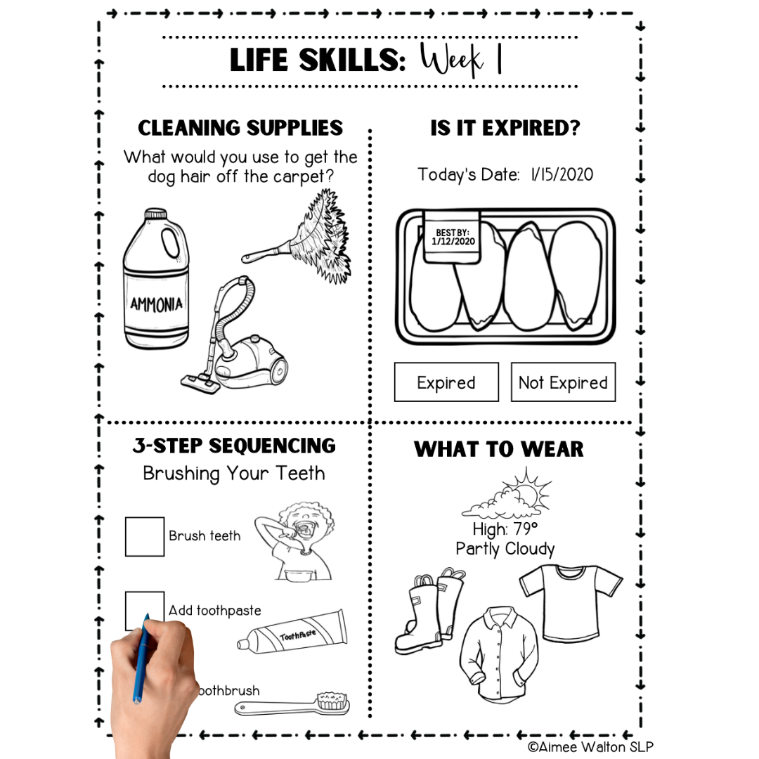 Life Skills Homework Life Skills Worksheets