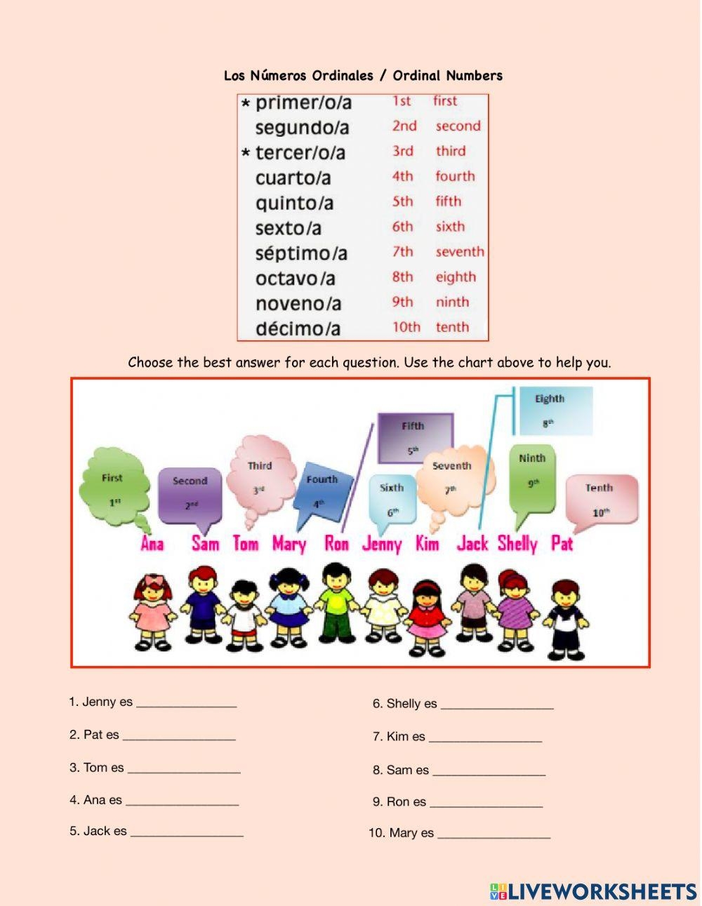 Los Numeros Ordinales Free Worksheet Worksheets Library Los Numeros Ordinales Free Worksheet Worksheets Library