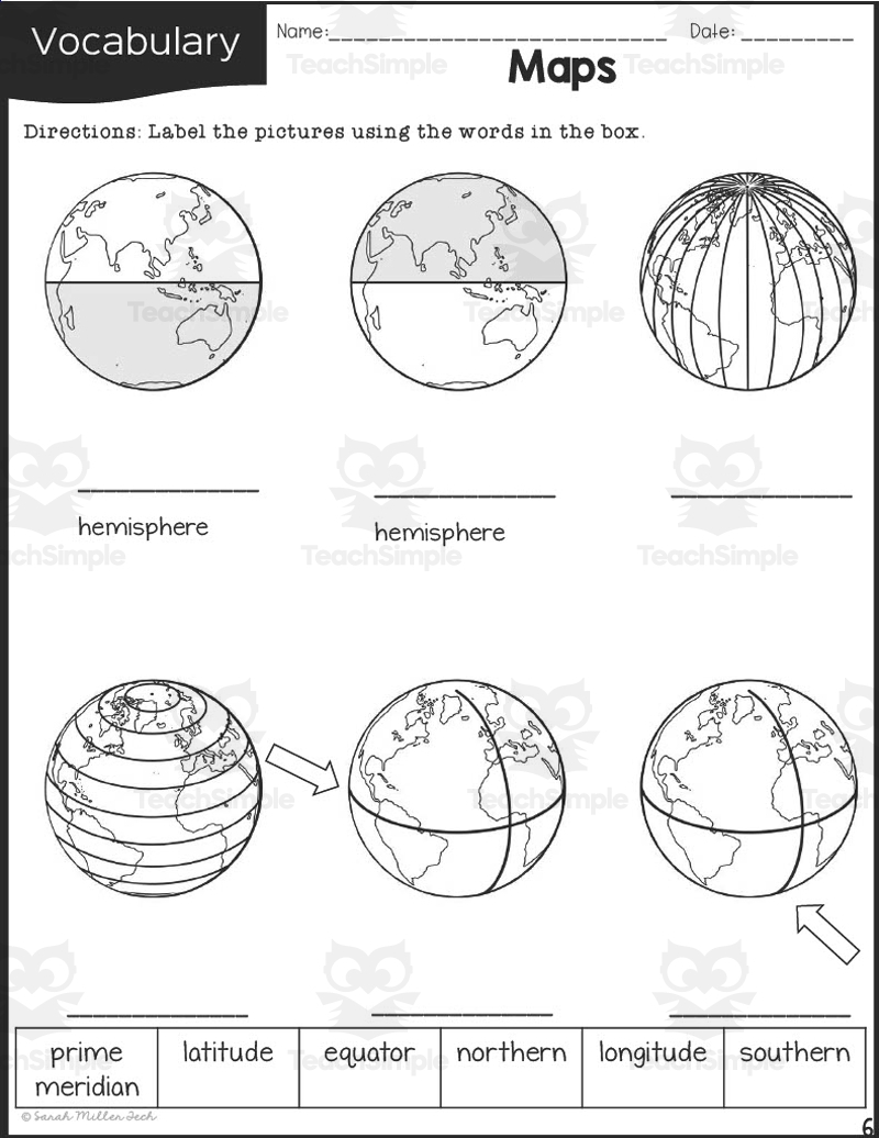 Map And Globe Skills For 3rd 5th Grade Reading Packet By Teach Simple Map And Globe Skills For 3rd 5th Grade Reading Packet By Teach Simple
