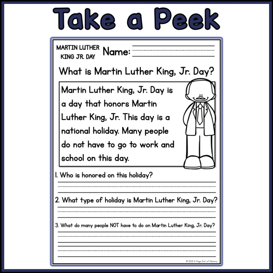 Martin Luther King Jr Worksheets Free Printables Superstar Worksheets