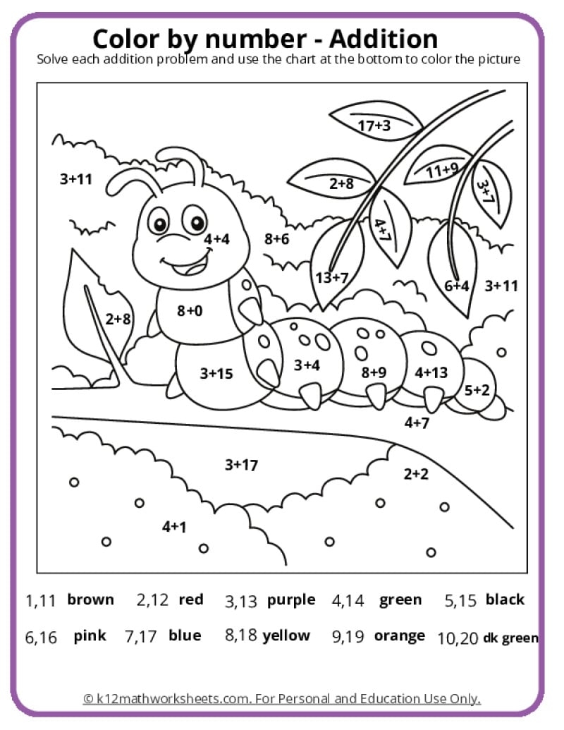 Math Coloring Pages Printable PDFs By K12mathworksheets Free Penguin Math Worksheets For Second Grade Second Grade Teaching Blog