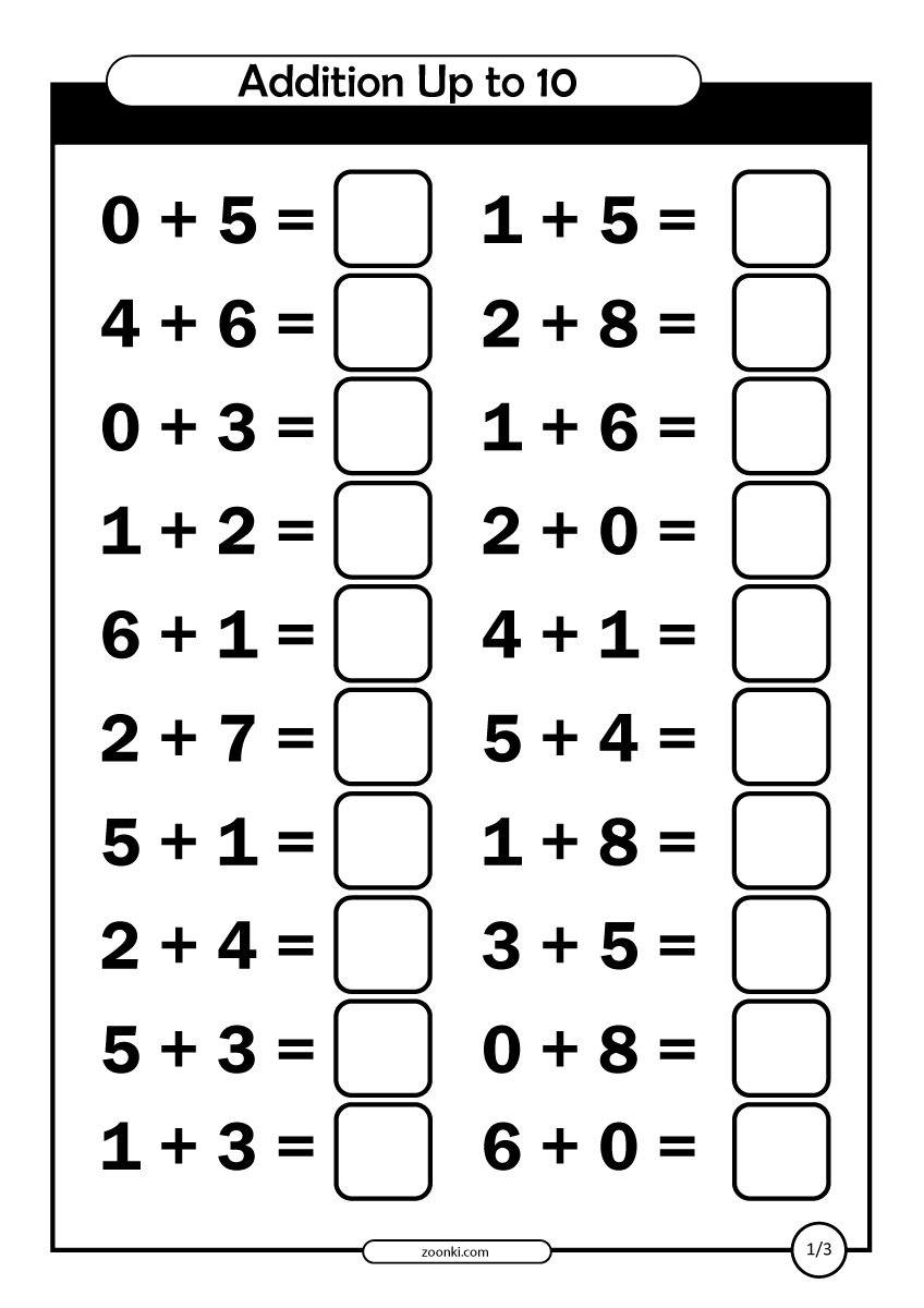 Math Exercise Addition Up To 10 Zoonki Worksheets Library Math Exercise Addition Up To 10 Zoonki Worksheets Library