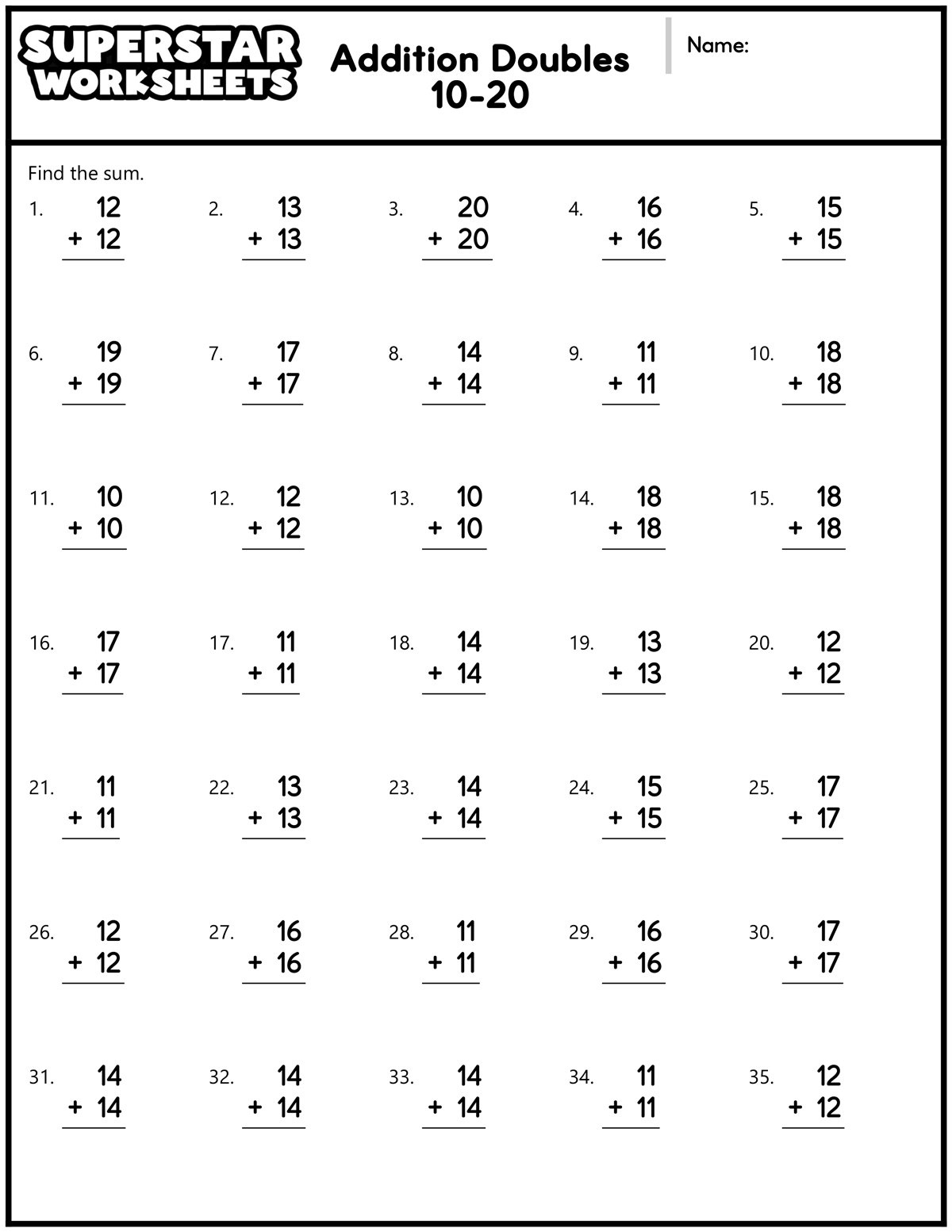 Math Worksheets Superstar Worksheets Free Printable Addition Worksheet For Second Grade