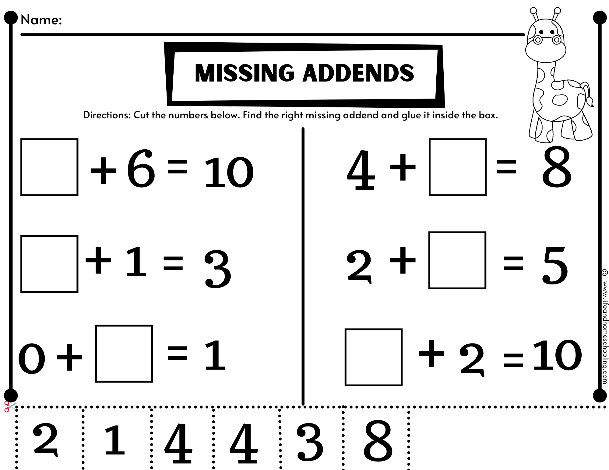 Missing Addends Made By Teachers 1st Grade Number Lines Missing Addend Sum Under 20 Worksheets For Free ArgoPrep