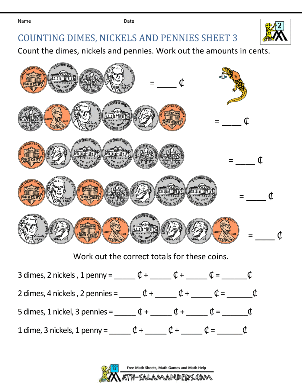 Money Worksheets For 2nd Grade Math Worksheets Superstar Worksheets