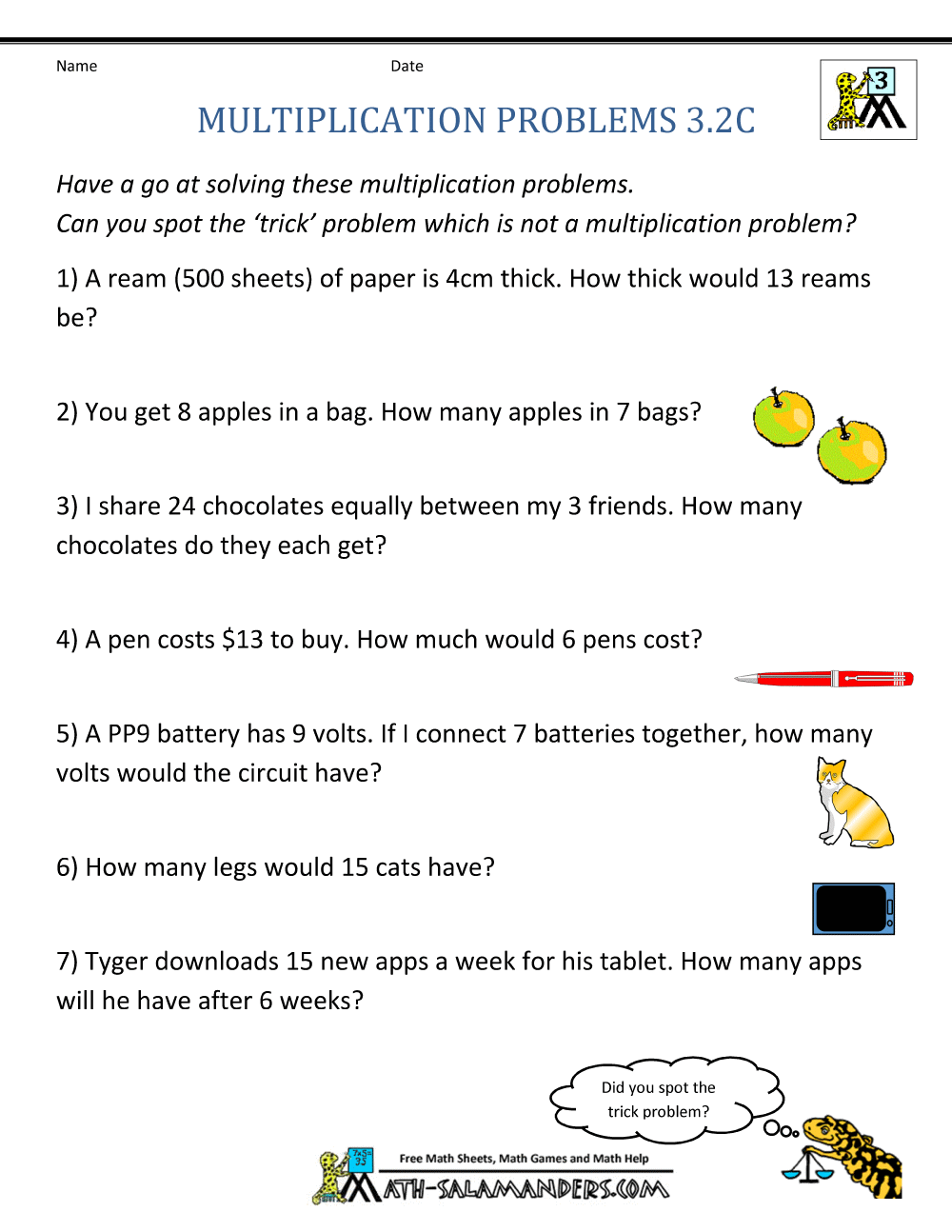 Multiplication Word Problem Worksheets 3rd Grade Multiplication Word Problem Worksheets 3rd Grade