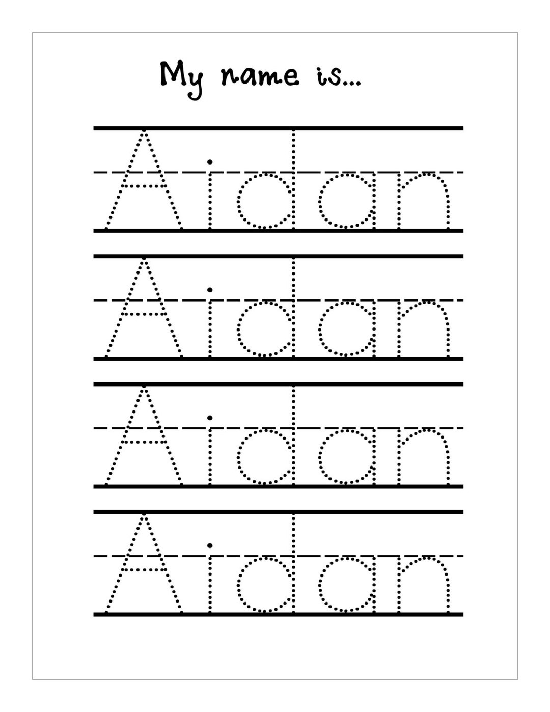 Name Trace Worksheet DIGITAL FILE Printable For Pre Schoolers Kindergarteners Etsy Writing My Name Worksheet Preschool Printable Name Writing Sheets Name Sheets Kindergarten Prep Printable Worksheets Kids Worksheets Etsy
