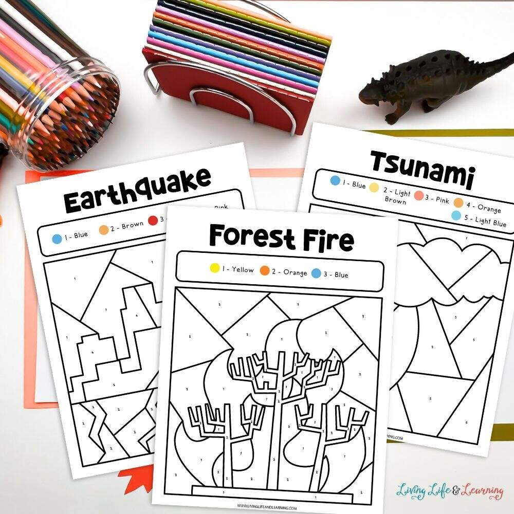 Natural Disaster Color By Number Weather Natural Disasters Study The Waldock Way