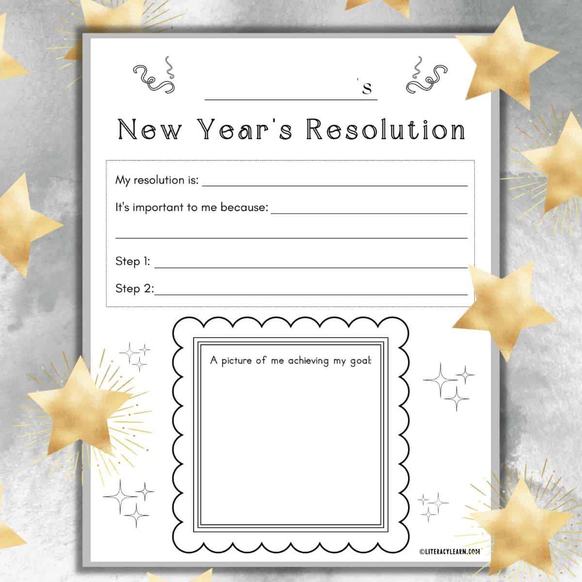New Year S Resolution Free Worksheet Literacy Learn New Year S Resolution Free Worksheet Literacy Learn